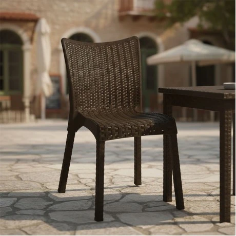 Chair Confident pakoworld PP color dark brown