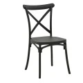 Crossie chair pakoworld pp in dark grey shade 38x46.5x82cm