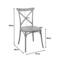 Crossie chair pakoworld pp in dark grey shade 38x46.5x82cm