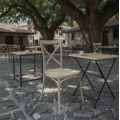 Crossie chair pakoworld pp in cappuccino shade 38x46.5x82cm