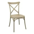 Crossie chair pakoworld pp in cappuccino shade 38x46.5x82cm