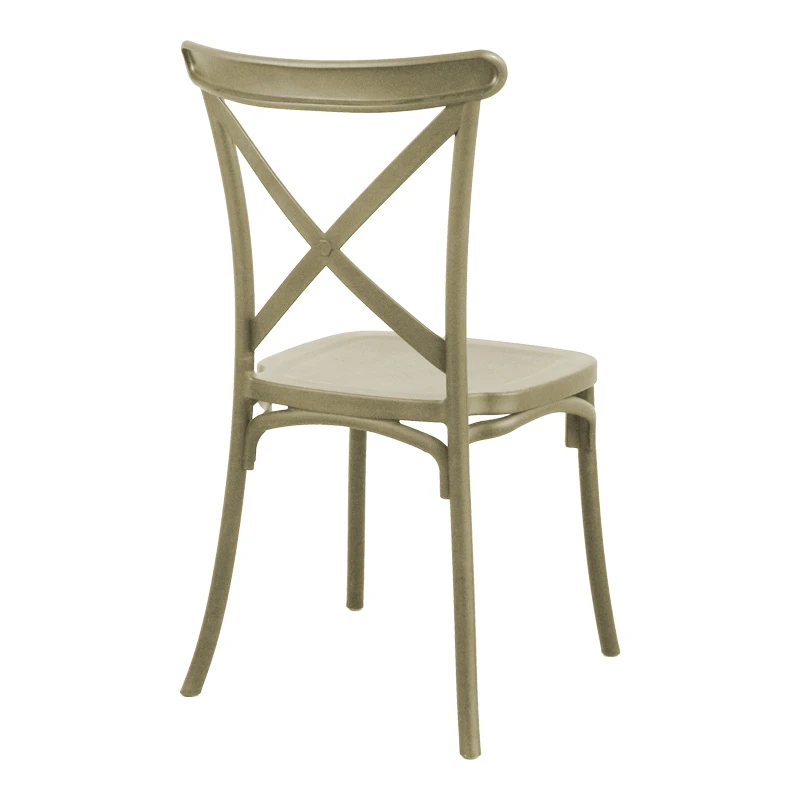 Crossie chair pakoworld pp in cappuccino shade 38x46.5x82cm
