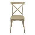 Crossie chair pakoworld pp in cappuccino shade 38x46.5x82cm