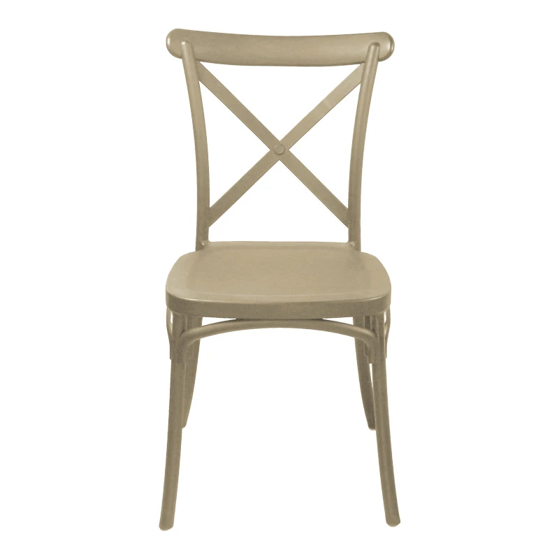 Crossie chair pakoworld pp in cappuccino shade 38x46.5x82cm