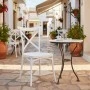 Stackable Crossie pakoworld pp chair in white shade 41x46x84cm