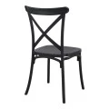 Crossie pakoworld pp chair in black shade 38x46.5x82cm