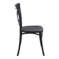 Crossie pakoworld pp chair in black shade 38x46.5x82cm