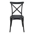 Crossie pakoworld pp chair in black shade 38x46.5x82cm