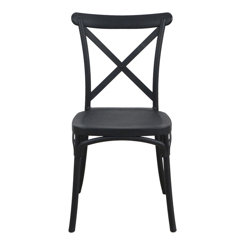 Crossie pakoworld pp chair in black shade 38x46.5x82cm