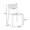 Stackable chair Deraby pakoworld cream metal 52.5x45.5x83cm