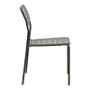 Stackable chair Deraby pakoworld black metal 52.5x45.5x83cm