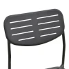 Stackable chair Deraby pakoworld black metal 52.5x45.5x83cm