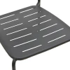 Stackable chair Deraby pakoworld black metal 52.5x45.5x83cm