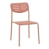 Stackable chair Deraby pakoworld terracotta metal 52.5x45.5x83cm
