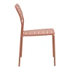 Stackable chair Deraby pakoworld terracotta metal 52.5x45.5x83cm