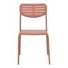 Stackable chair Deraby pakoworld terracotta metal 52.5x45.5x83cm