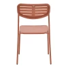 Stackable chair Deraby pakoworld terracotta metal 52.5x45.5x83cm