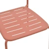 Stackable chair Deraby pakoworld terracotta metal 52.5x45.5x83cm