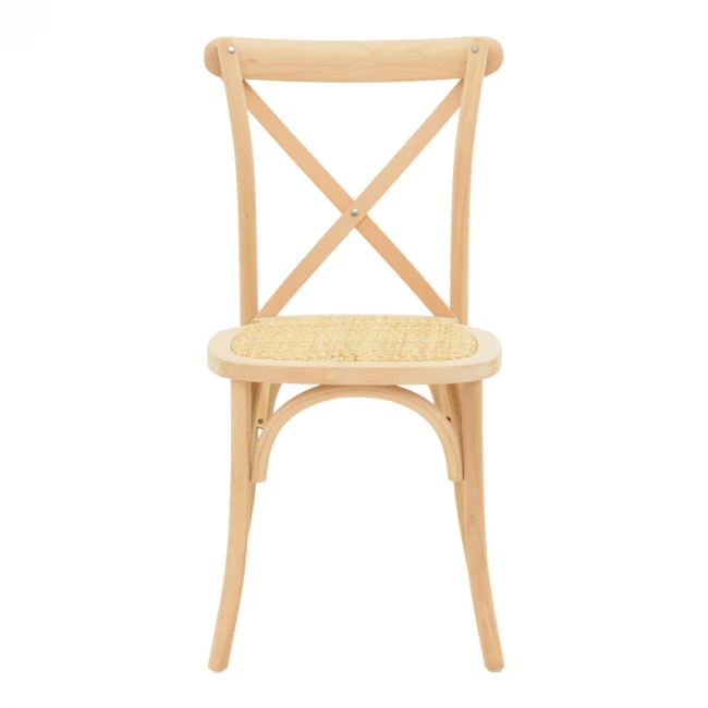 Dylon pakoworld stackable chair unpainted beech wood-rattan seat 48x52x89cm