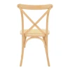 Dylon pakoworld stackable chair unpainted beech wood-rattan seat 48x52x89cm