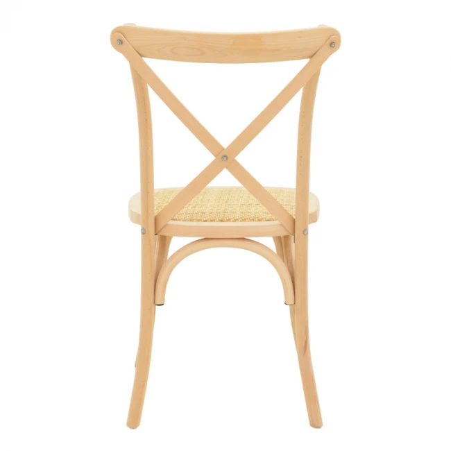 Dylon pakoworld stackable chair unpainted beech wood-rattan seat 48x52x89cm