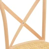 Dylon pakoworld stackable chair unpainted beech wood-rattan seat 48x52x89cm