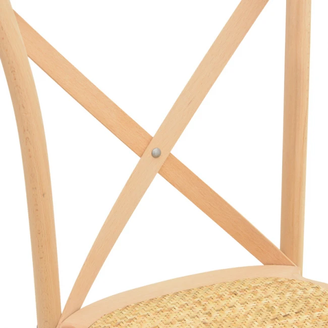 Dylon pakoworld stackable chair unpainted beech wood-rattan seat 48x52x89cm