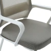 Καρέκλα επισκέπτη Palma pakoworld λευκή- mesh γκρι 46x52x94εκ