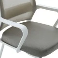 Palma pakoworld white visitor chair mesh grey 46x52x94cm