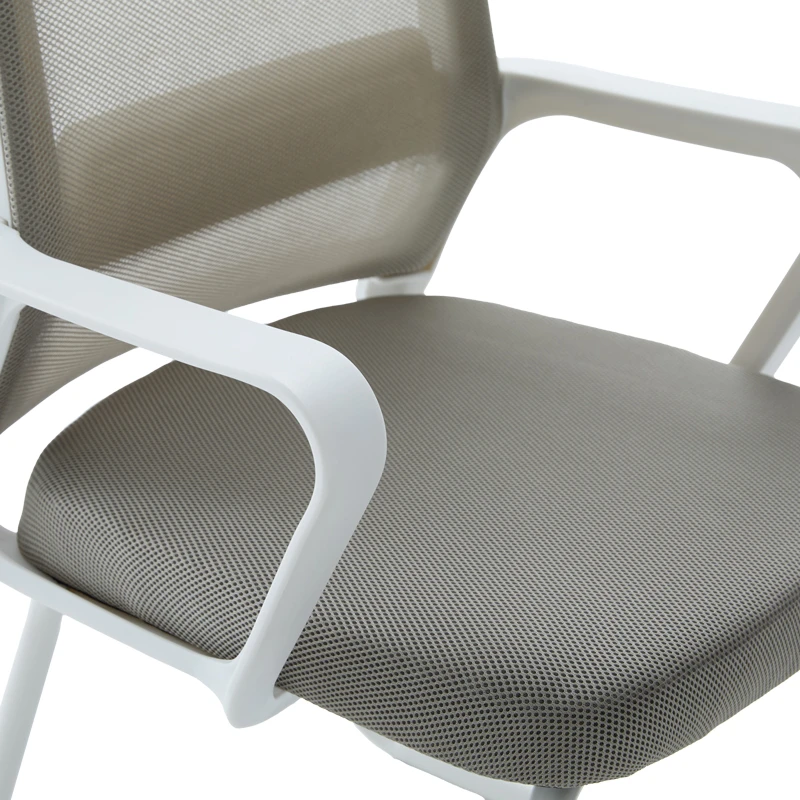 Palma pakoworld white visitor chair mesh grey 46x52x94cm