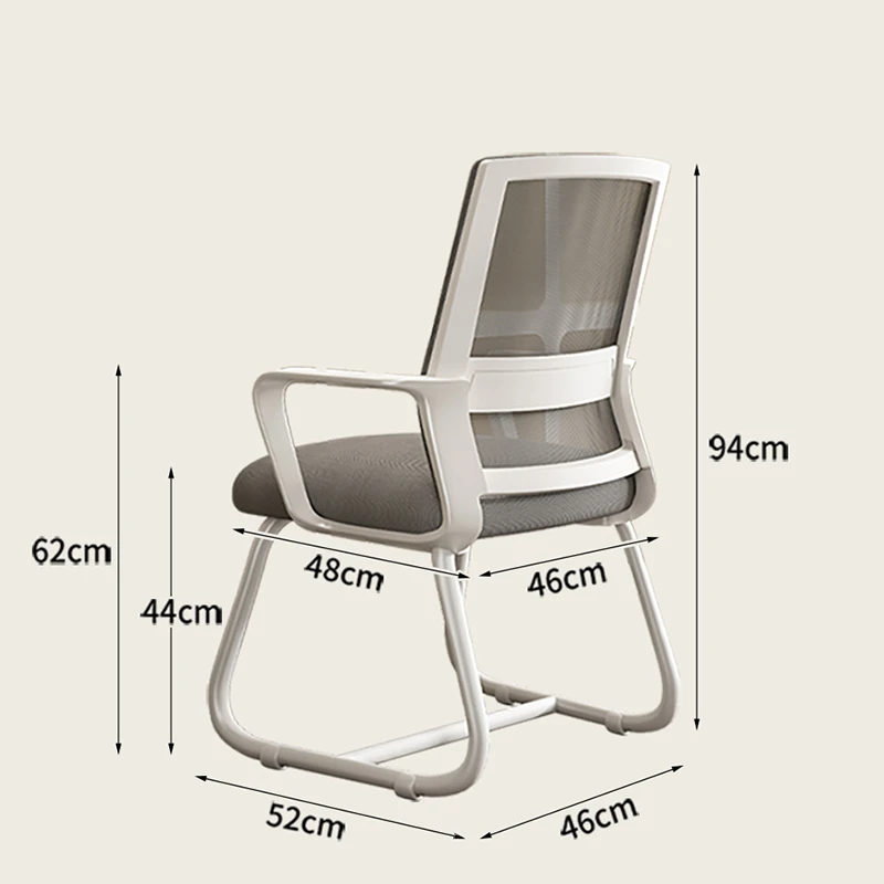 Palma pakoworld white visitor chair mesh grey 46x52x94cm
