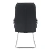 Καρέκλα επισκέπτη Siquel I pakoworld pu σε μαύρη απόχρωση 58x62x105εκ