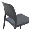 Καρέκλα Fenxy pakoworld pp σε μαύρη απόχρωση 38x42x77εκ