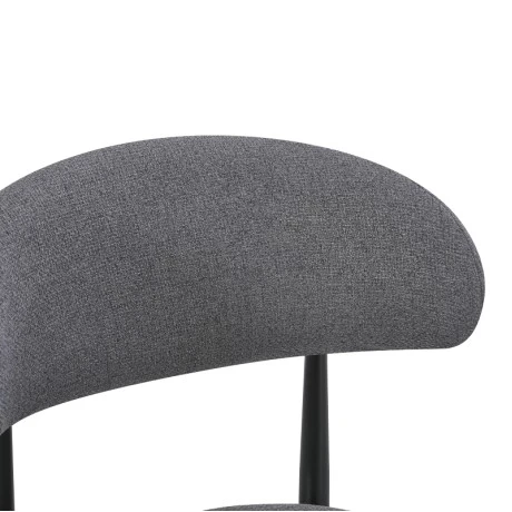 Chair Folegio pakoworld anthracite fabric with black metal leg 49x55x80cm