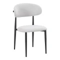 Chair Folegio pakoworld grey fabric with black metal leg 49x55x80cm