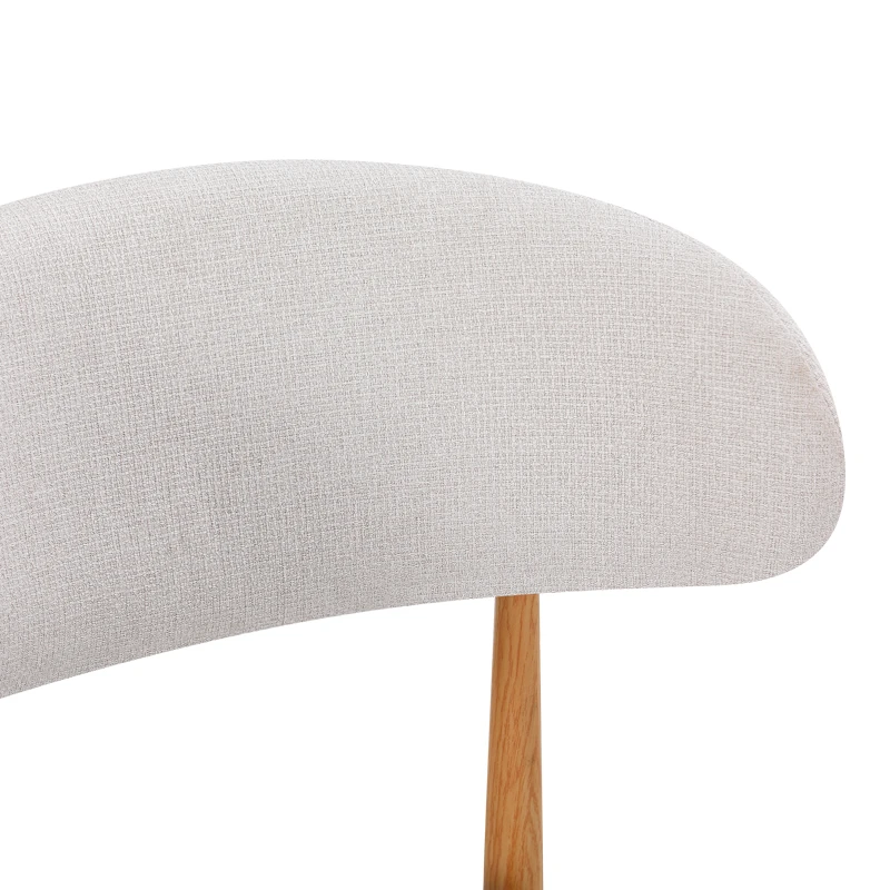 Chair Folegio pakoworld ivory fabric with metal natural color leg 49x55x80cm