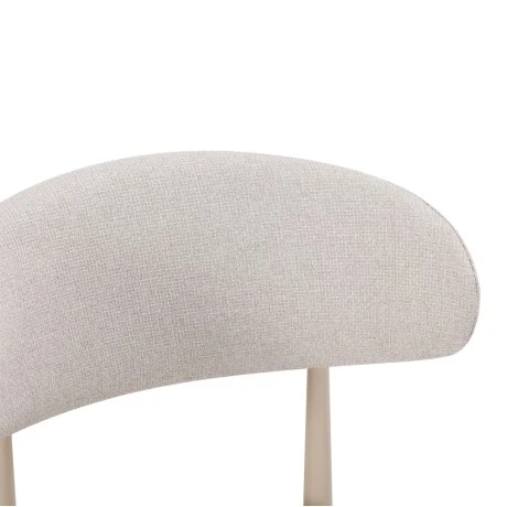 Chair Folegio pakoworld beige fabric with metal cream color leg 49x55x80cm