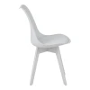 Καρέκλα Gaston I pakoworld PP-PU σε λευκή απόχρωση 48.5x53.5x81.5εκ