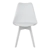 Καρέκλα Gaston I pakoworld PP-PU σε λευκή απόχρωση 48.5x53.5x81.5εκ