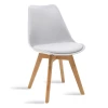 Chair Gaston pakoworld PP with PU color white - oak