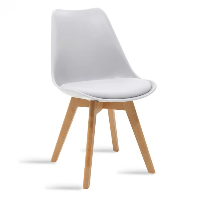 Chair Gaston pakoworld PP with PU color white - oak