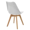 Chair Gaston pakoworld PP with PU color white - oak