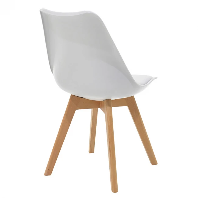 Chair Gaston pakoworld PP with PU color white - oak
