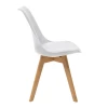 Chair Gaston pakoworld PP with PU color white - oak