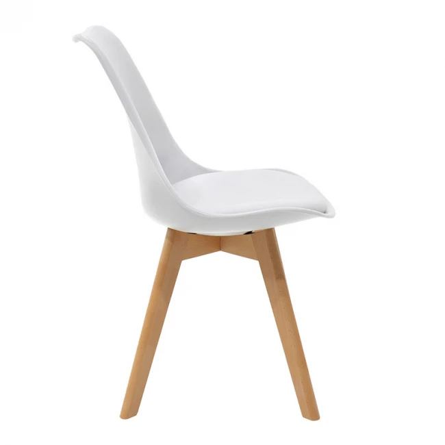 Chair Gaston pakoworld PP with PU color white - oak