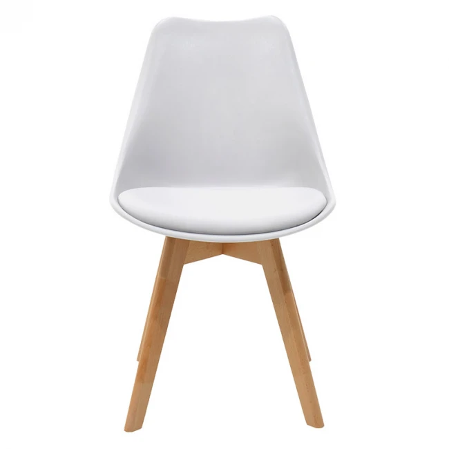 Chair Gaston pakoworld PP with PU color white - oak