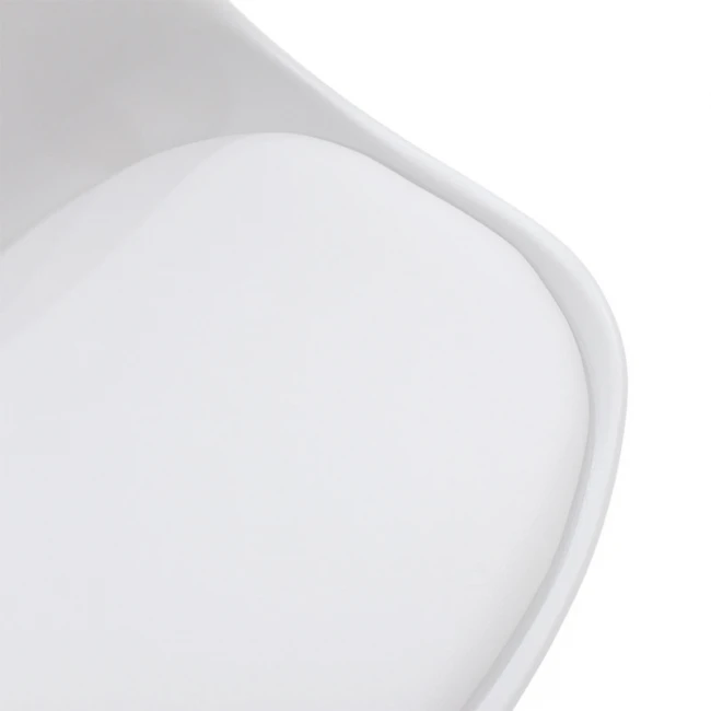 Chair Gaston pakoworld PP with PU color white - oak