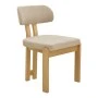 Chair Genoa pakoworld sonoma rubberwood and beige fabric 50x43x82cm