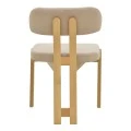 Chair Genoa pakoworld sonoma rubberwood and beige fabric 50x43x82cm