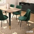 Chair Giselle pakoworld velvet green leg black-golden